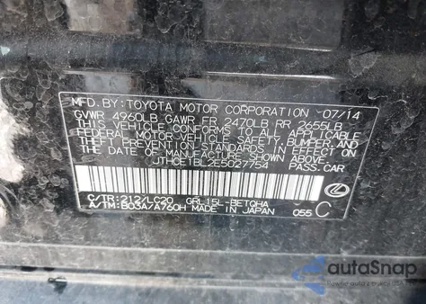 2014 Lexus Gs 350 from USA, damaged, VIN JTHCE1BL2E5027754